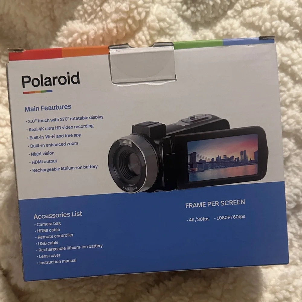 Polaroid Black 4K Digital Camcorder